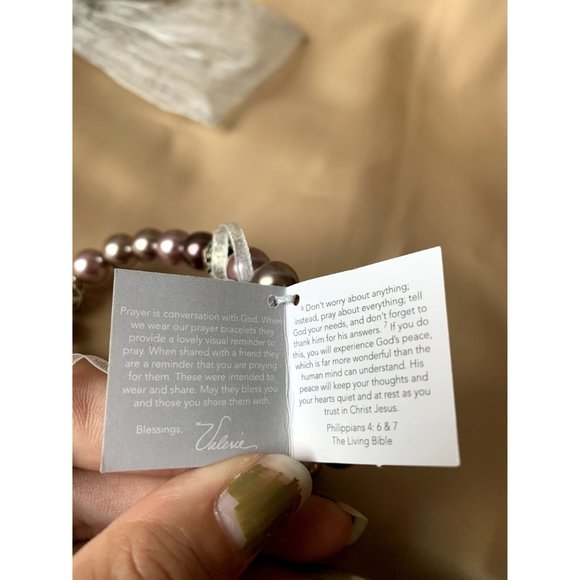 Valerie Parr Hill Faux Pearl Prayer Box Bracelet NEW WITH TAG - Picture 8 of 8